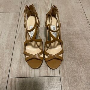 Jimmy Choo Tan Strappy Heels